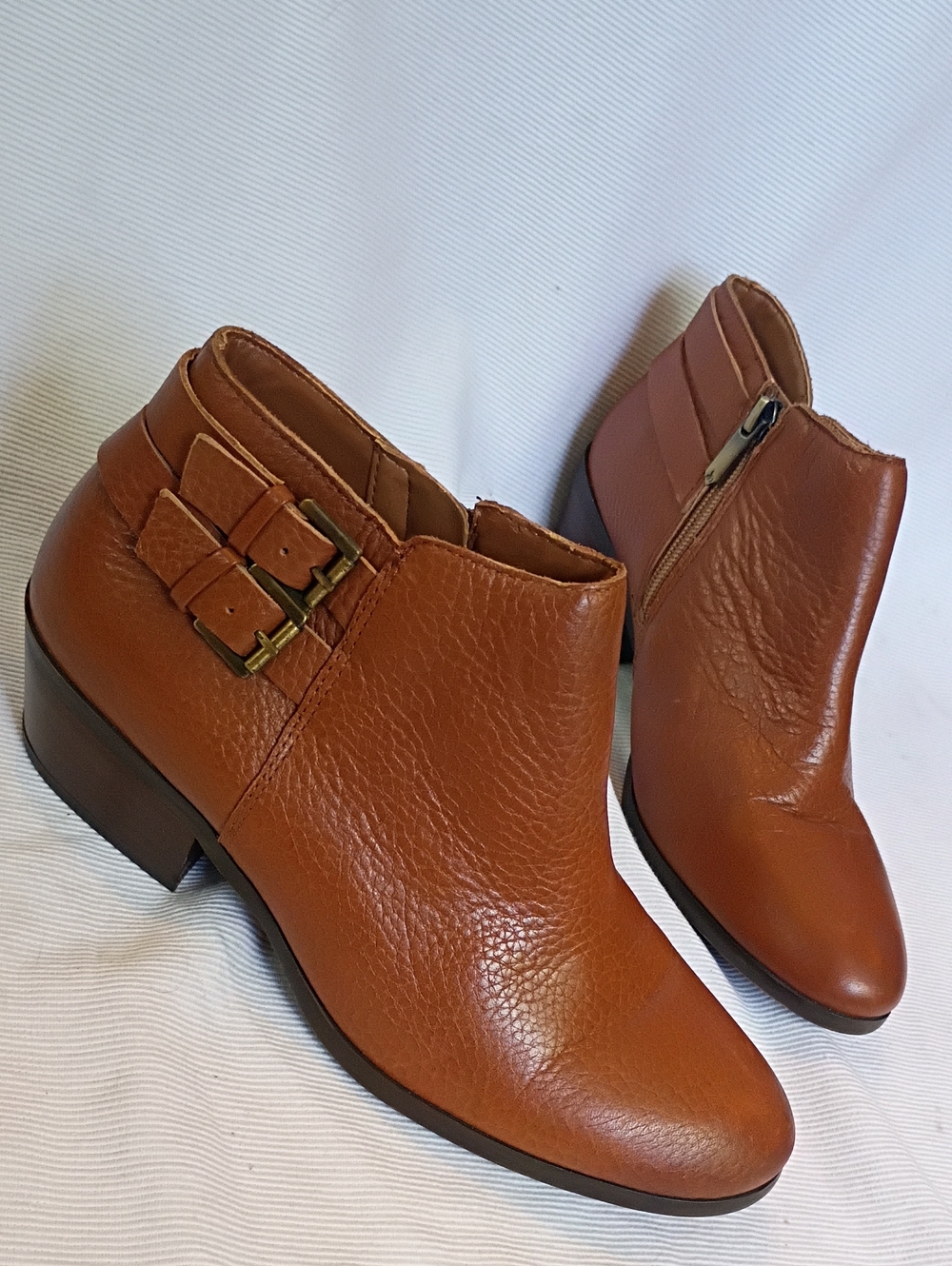 Sam Edelman Pedal Pebbled Brown Ankle Boot